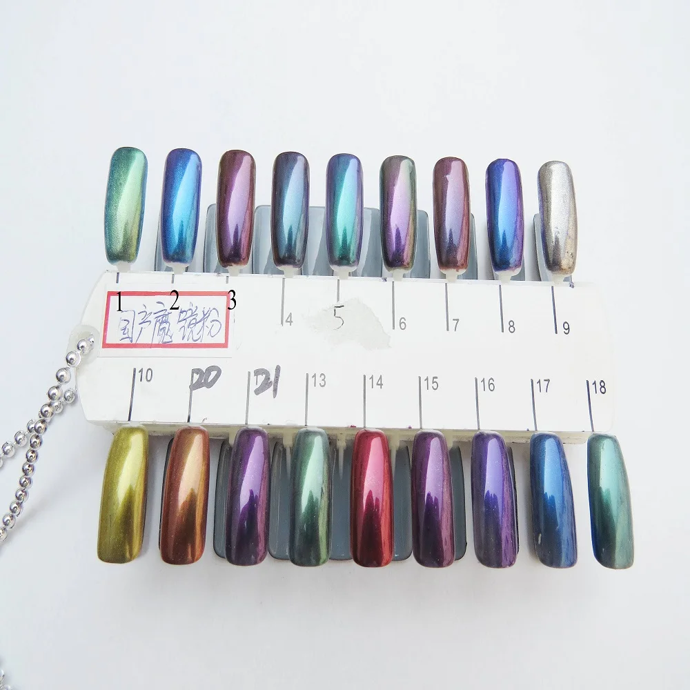 Зеркало хамелеон лак для ногтей блестит зеркальный порошок блестящая пудра