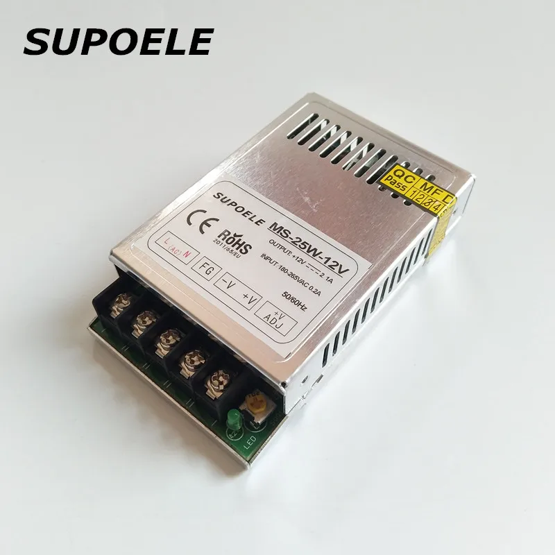 CE RoHS 2 года гарантии AC 180 265V к DC 5V 12V 24V одиночный выход мини размер LED Трансформатор