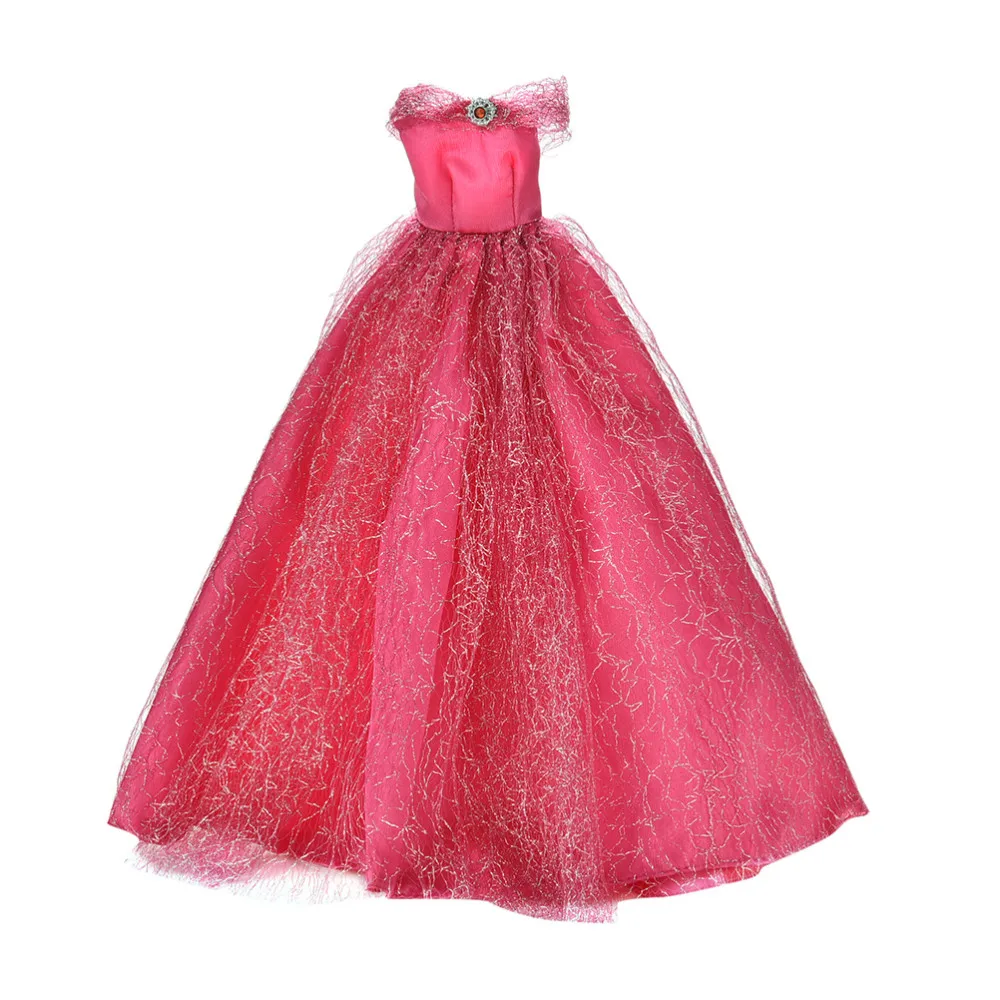 Hot Sale 7 Colors Available High Quality Handmake Wedding Princess Dress Elegant Clothing Gown For for Barbie Doll Dresses