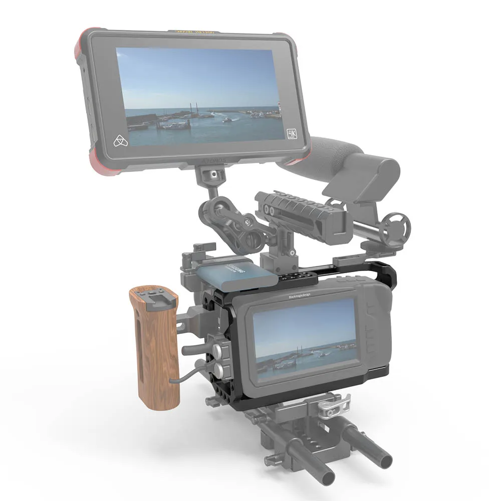 SmallRig BMPCC 4 K клетка комплект для Blackmagic Дизайн Карманный кинотеатр камера 4 K BMPCC 4 K/BMPCC 6K поставляется с ручкой Nato SSD крепление