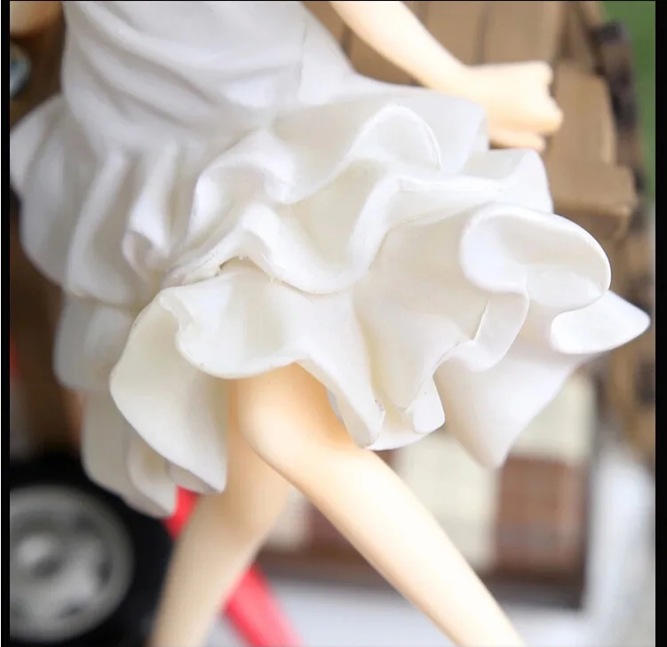 Аниме Anohana Honma Meiko Menma белое платье Сидящая версия модели ПВХ Аниме Фигурка модель сексуальная фигура кукла абсолютно новая