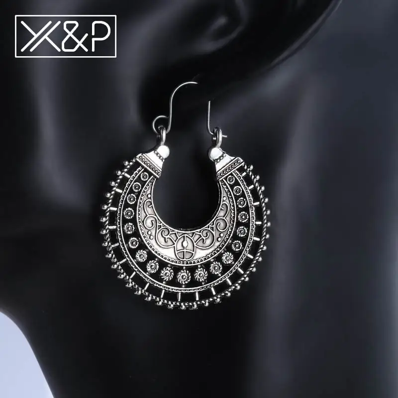 X & P Модные Винтажные этнические геометрические текстуры большие длинные