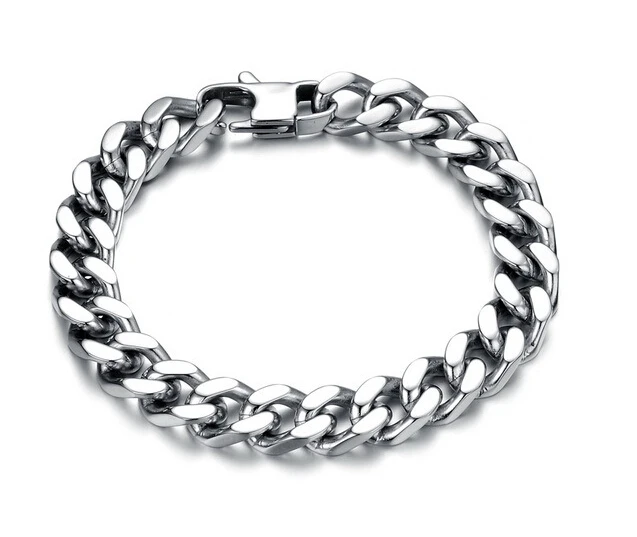 Браслет цепочка мужской из нержавеющей стали 316L 10/12/14 мм|bracelets fine jewelry|jewelry display for