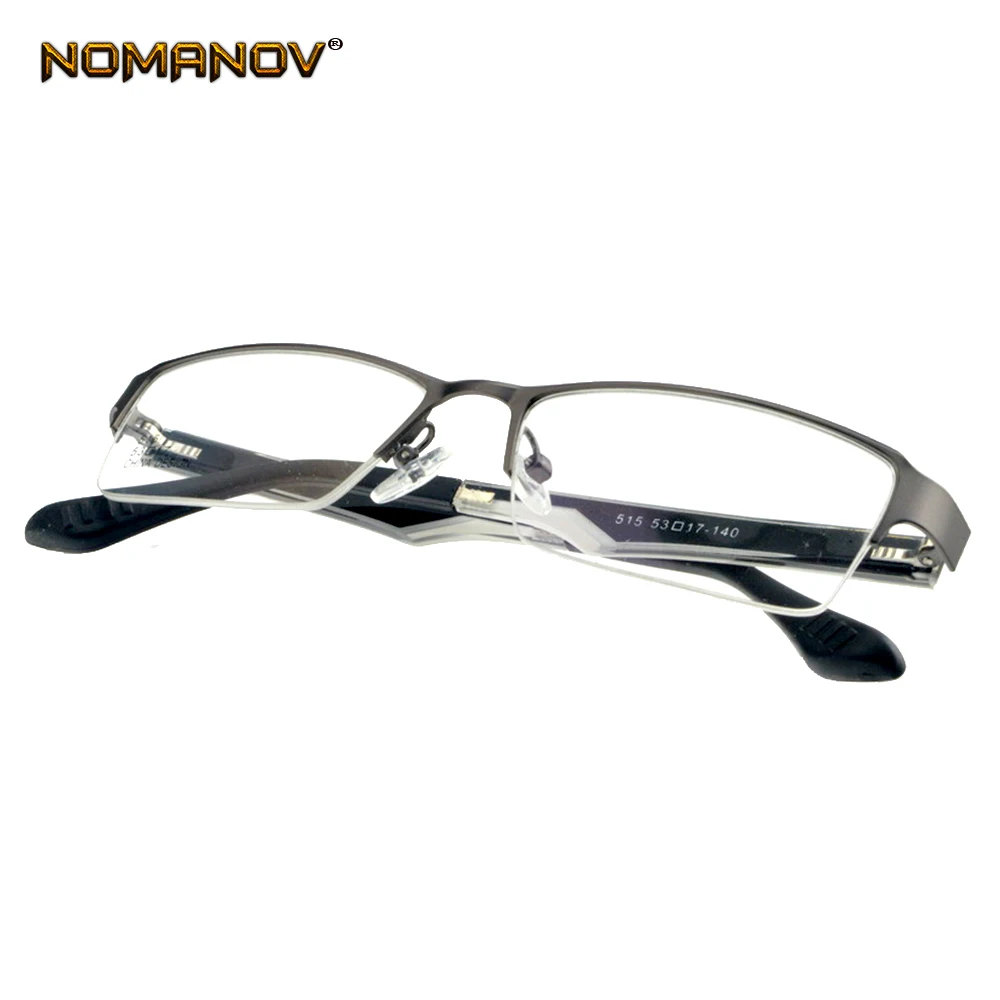 Nomanov = полуободковая оправа из сплава оптические или фотохромные серо коричневые