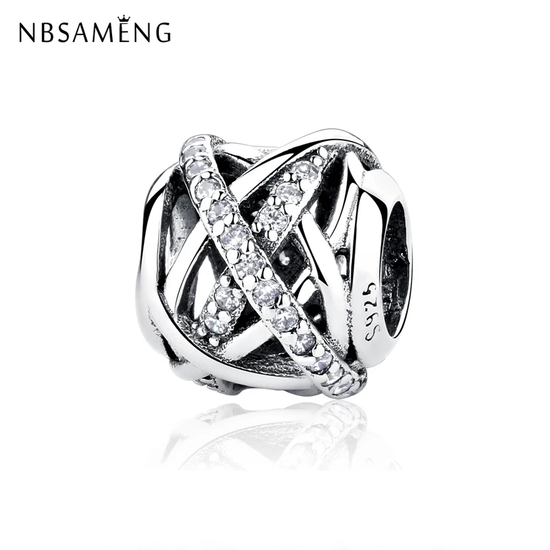 Бусина-Шарм из серебра 100% пробы в полоску | Украшения и аксессуары