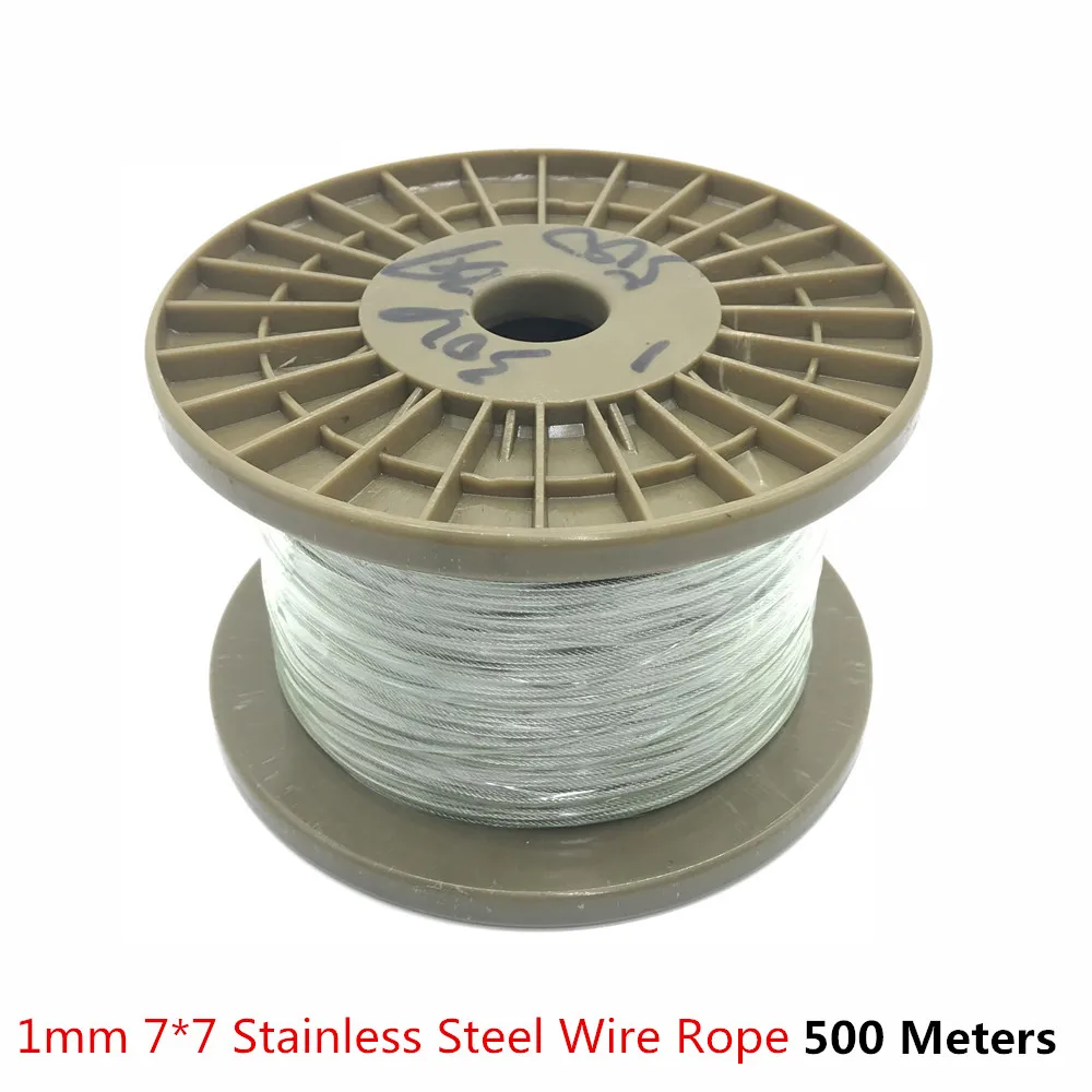500 м/лот 1 мм высокопрочная проволочная веревка из нержавеющей стали диаметр