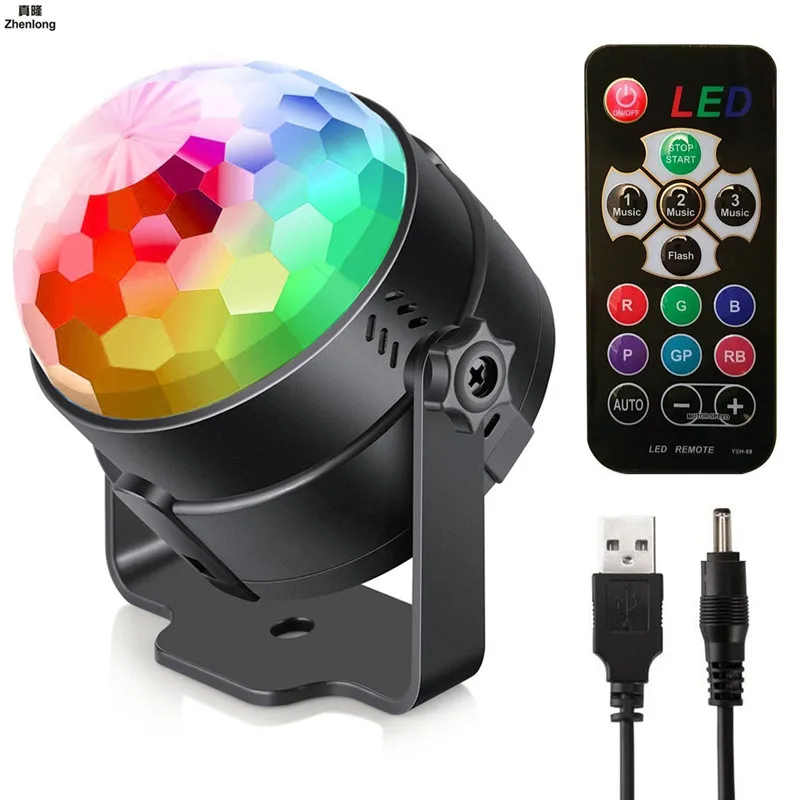 Светодиодный сценический светильник USB Перезаряжаемый хрустальный магический