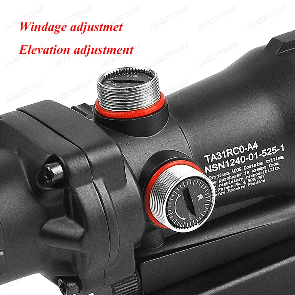 Охотничий Прицел ACOG 1X32 тактический Красный точечный прицел настоящий красный