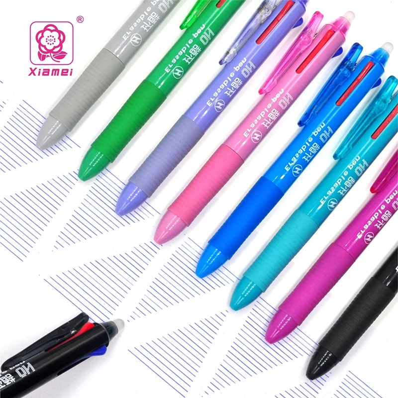 

Xiamei 1Pcs Erasable Pen 3 In 1 Stationery Gel Pen 3 Colors 0.5mm Office School Supplies