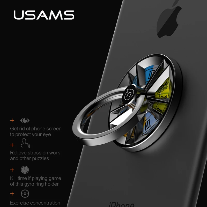 Палец кольцо держатель USAMS 360 градусов Металл смартфон мобильный телефон ручной