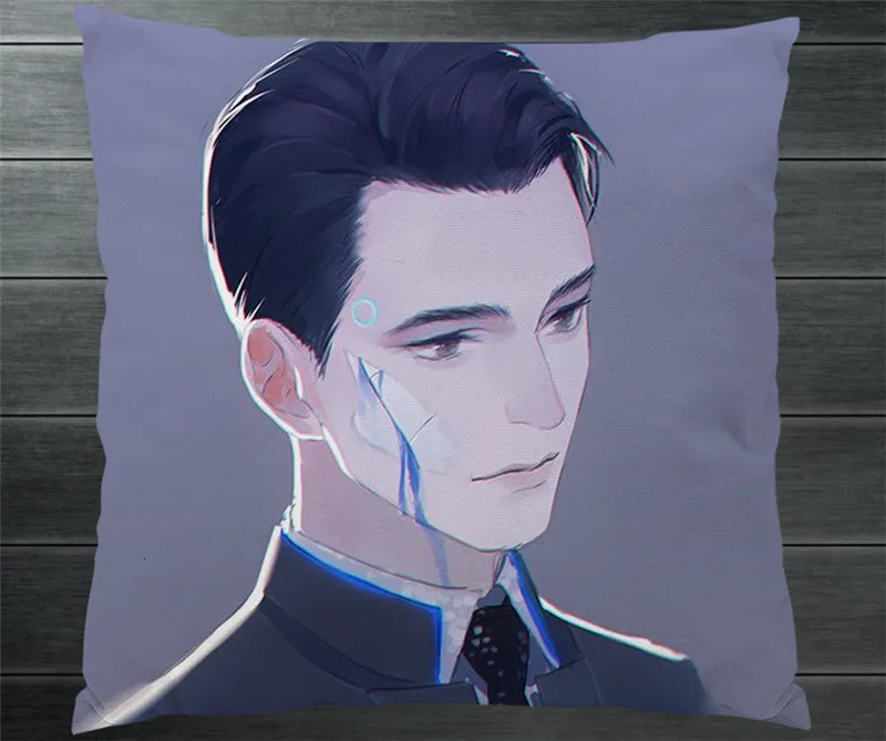 Детройт: стать человеком Коннор двухсторонняя подушка Fanart чехол для кровати