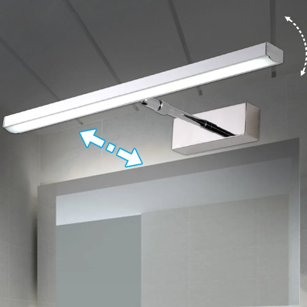 

LED Mirror light 6W 8W 40cm 56cm Stainless+Acrylic Modern Decor Lighting Bathroom Lamp Bedroom Foyer Study Sconce warm/white