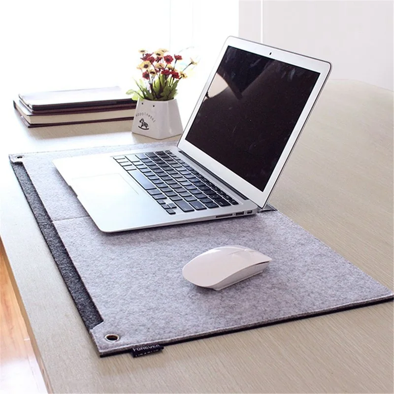 Серый коврик для клавиатуры ноутбука игровой мыши с закругленными краями