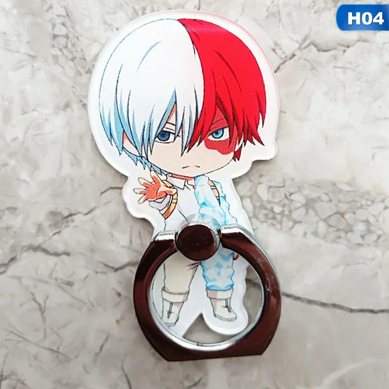 My Hero Academia All Might Bakugou Midoriya Todoroki Ring Stand Mount Holder Stent Mobile Phone Paste Stents - Цвет: PA3636H04