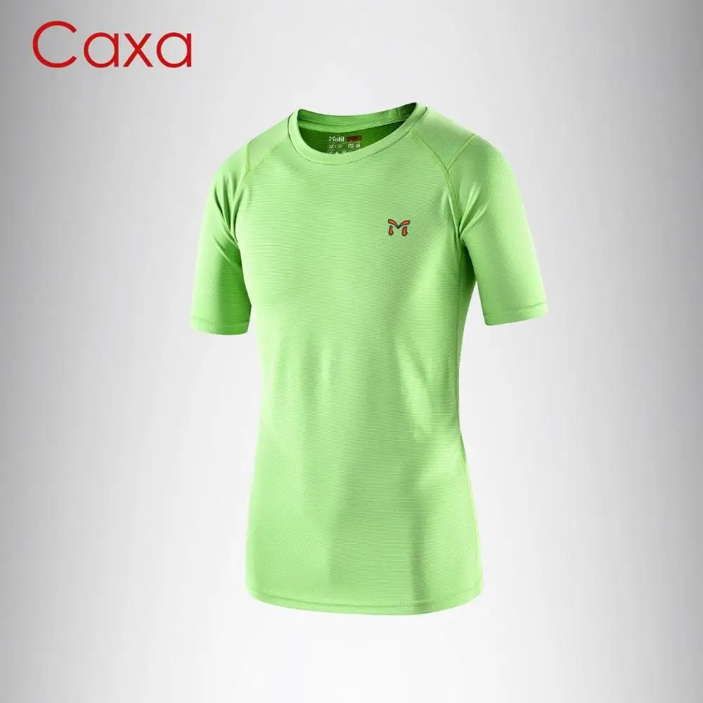 Light Green Caxa Мужская быстросохнущая Спортивная футболка, светильник, мягкая футболка для альпинизма, баскетбольная уличная спортивная футболка для бега, футболка для спортзала, фитнеса - Цвет: Light Green
