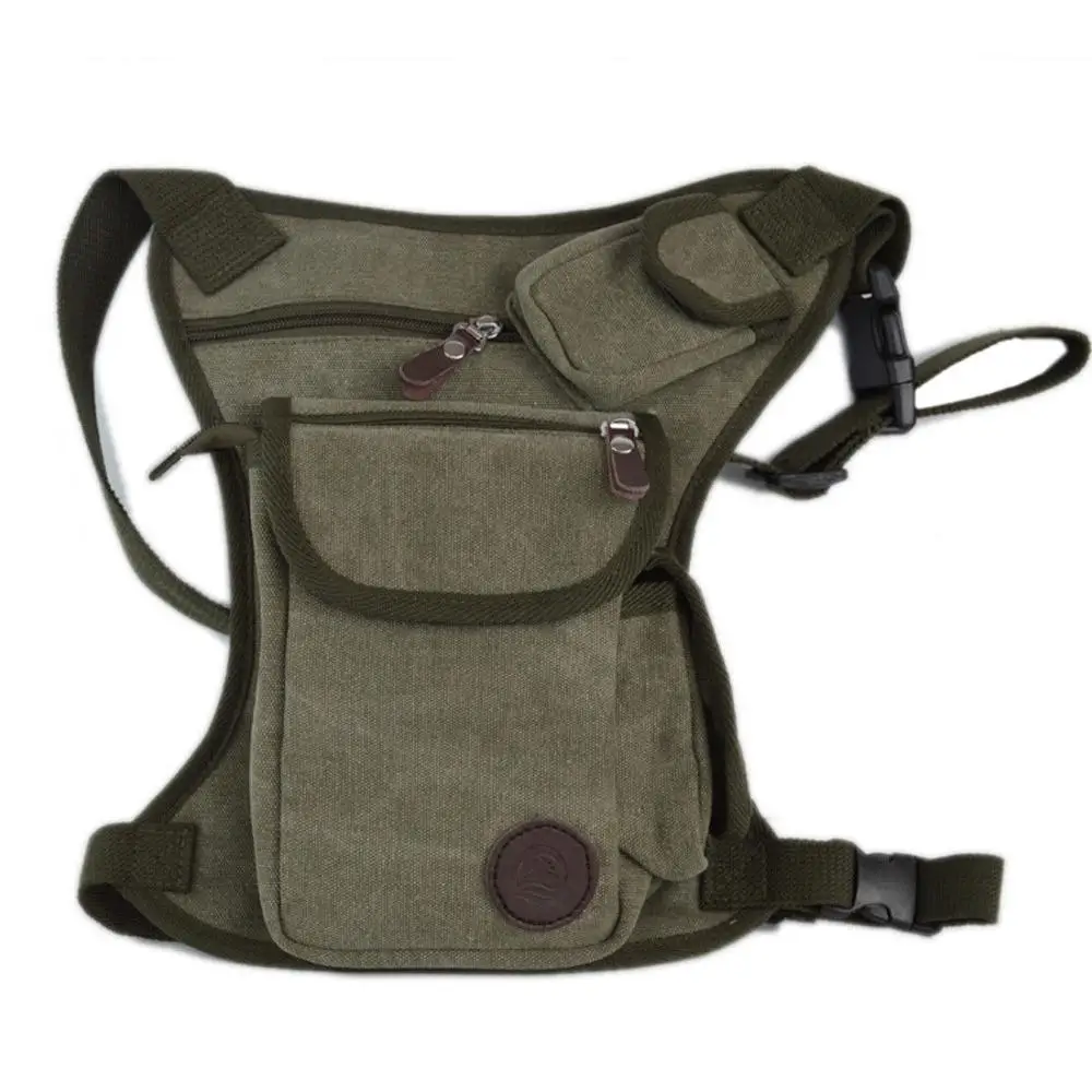 Army Green B Мужская парусиновая сумка с заниженной ногой, поясная сумка, поясная сумка, пояс на бедро, пояс в стиле милитари, мотоциклетная сумка через плечо, повседневная сумка на плечо, Новинка - Цвет: Army Green B