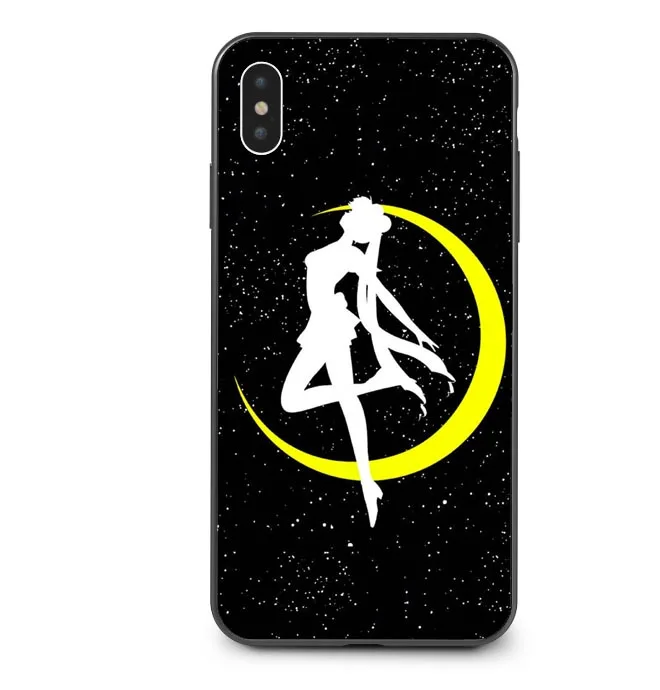 Сейлор Мун Луна и Артемида мягкий чехол для iPhone X XS Max XR в имени Луны 5 5S SE 6 6S Plus 7 8