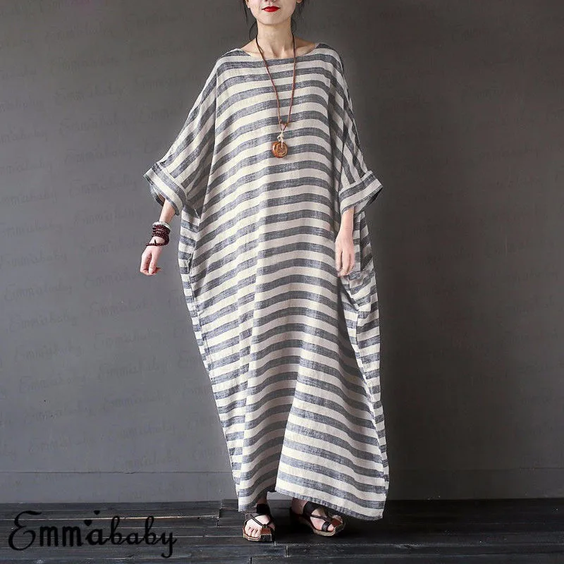 2019 Модные женские летние повседневные свободные длинные рукава плюс размер