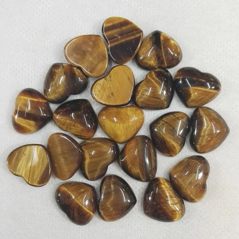 Хорошее качество 15x18 мм натуральный камень тигровый глаз бусины модное сердце