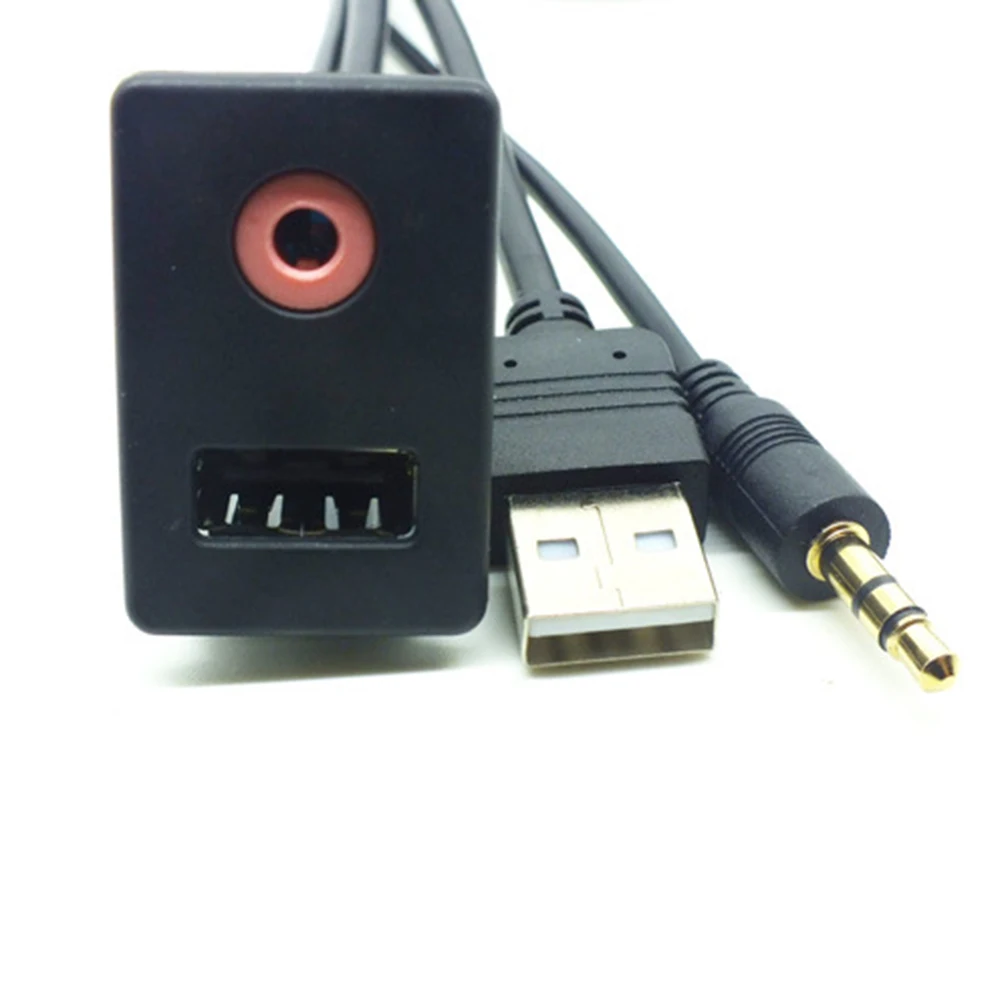 3 5 мм аудио разъем 1 м USB кабель адаптер переключатель AUX расширение монтажная