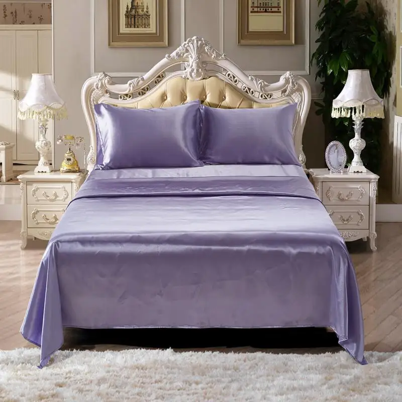 purple LOVINSUNSHINE, шелковое постельное белье, покрывало, пододеяльник, набор постельного белья, Роскошный AB#135 - Цвет: purple