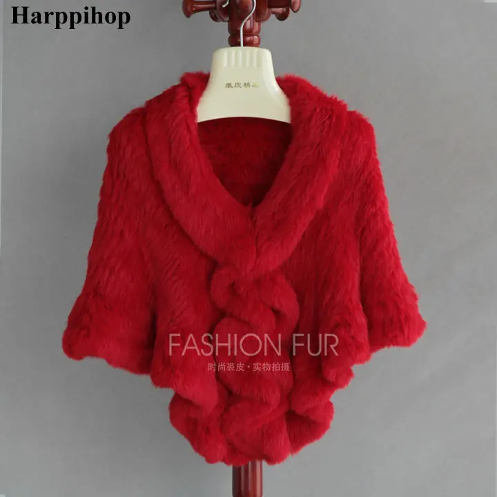 Женская накидка из натурального кроличьего меха 7 цветов |