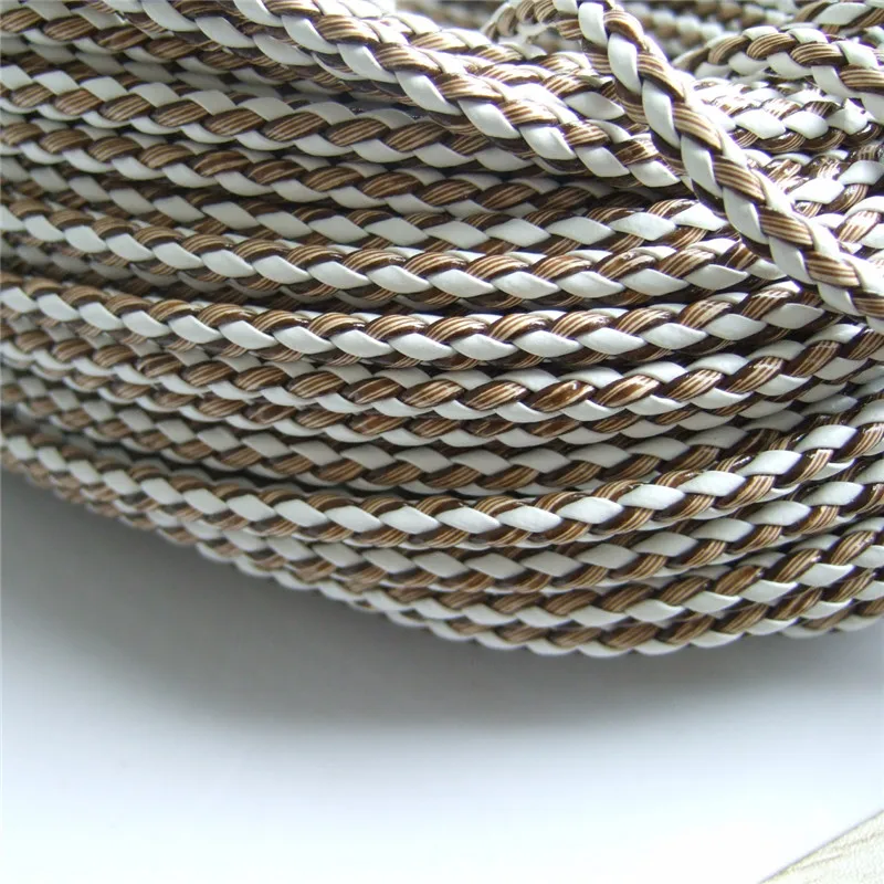 Модная бижутерия 5 метров 4 цвета на выбор Круглый Плетеный кожаный шнур из ПУ