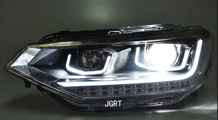 Стайлинга автомобилей фар сборки- для Volkswagen Passat Touran DoubleU Ангел глаз светодиодный DRL Объектив Двойной Луч H7 с hid комплект 2 шт