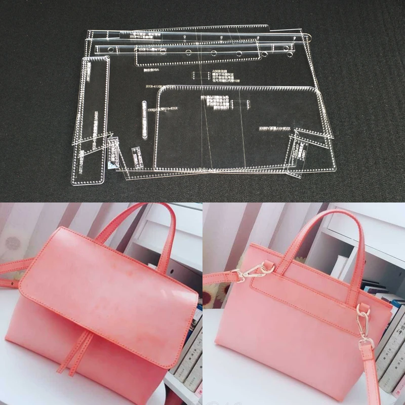 Ручная женская сумка на плечо акриловый шаблон кожаный узор DIY хобби кожевенное