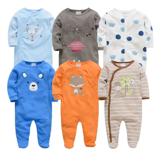 818639404345 6 шт./партия детские комбинезоны; богемный комплект, roupa de bebes кукла трансфер до Одежда для новорожденных мальчиков и девочек Летняя хлопковая футболка на возраст 3, 6, 9, 12 месяцев младенческой комбинезон Костюмы - Цвет: 818639404345