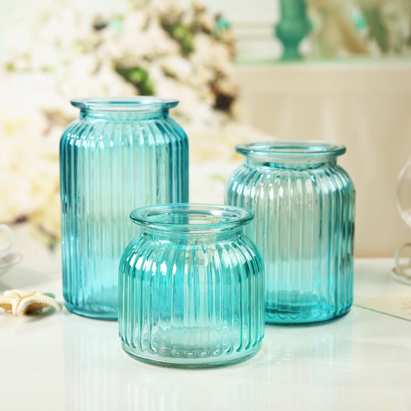 Современная цветная прозрачная стеклянная ваза украшения для гидропоники