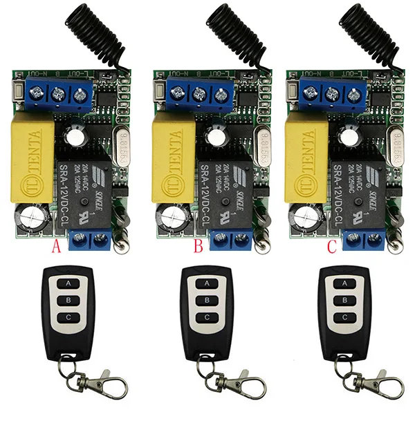 AC 220 V 1CH 10A RF Беспроводной переключатель системы дистанционного управления