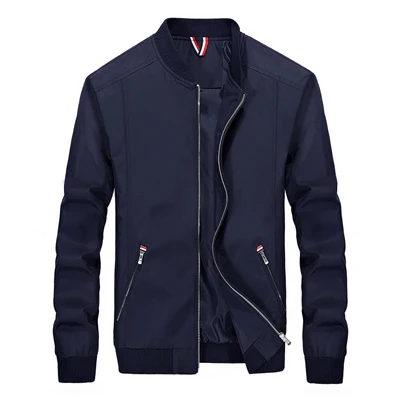 Dark Blue DIMUSI, мужская куртка-бомбер, модная, мужская, s, весна, осень, верхняя одежда, ветровка, пальто, мужская, повседневная, одноцветная куртка, брендовая одежда, 4XL, YA676 - Цвет: Dark Blue