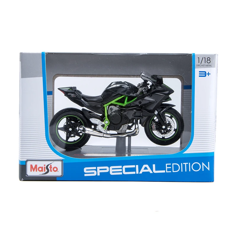 Maisto 1:18 модели мотоциклов Kawasaki Ninja H2R миниатюрные пластиковые Гоночные Игрушки из