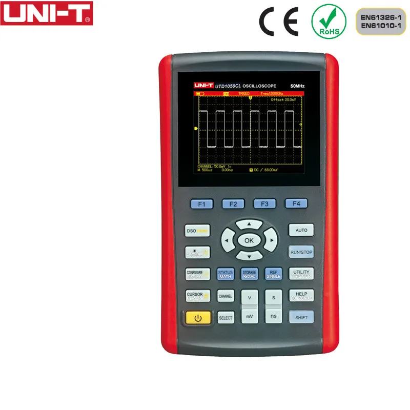 UNI T UTD1050CL 3 5 дюймов TFT LCD ручной цифровой осциллограф 1CH 25 МГц Scopemeter Scope meter|scope meter|uni-t