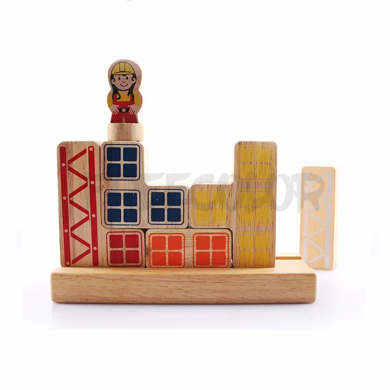 Деревянные строительные блоки вызов для детей 60 с решением семейная настольная