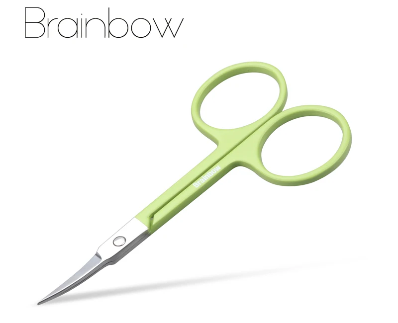 Brainbow 1 шт. ножницы для макияжа из нержавеющей стали, ресницы для бровей, обрезка волос в носу, ножницы с острым кончиком, маленькие ножницы для бровей
