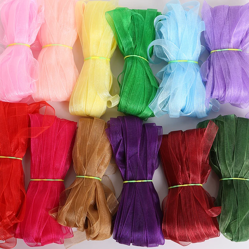 Лента из органзы однотонная 10 мм 20 ярдов/партия|organza ribbon wedding|ribbon weddingorganza |
