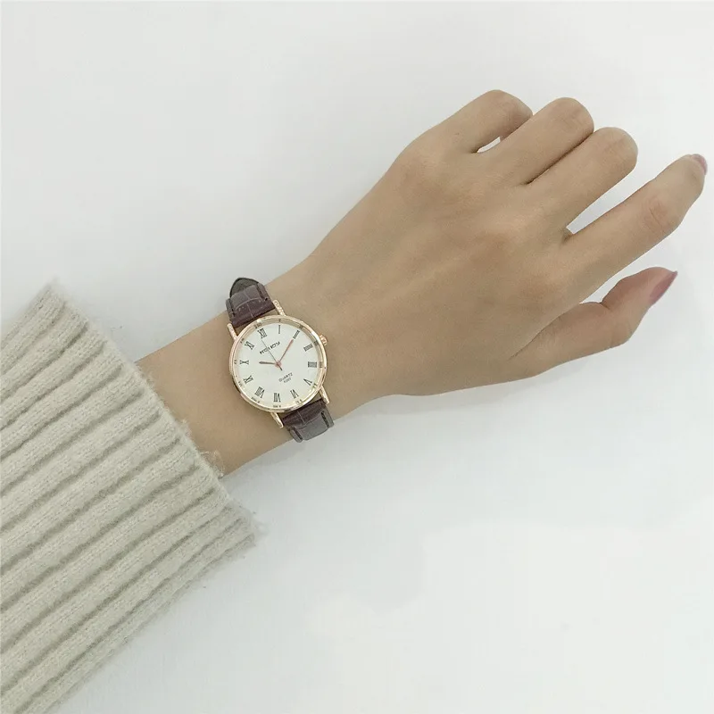 OL простые классические римские ультратонкие женские повседневные наручные часы