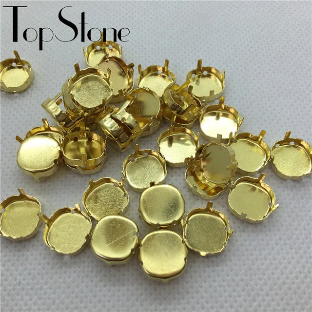 Gold Claw TopStone K9 стекло Кристалл Опал смешанные цвета 10 мм Классический жир квадратный заостренные с обратной стороны Стразы больше цветов - Цвет: Gold Claw