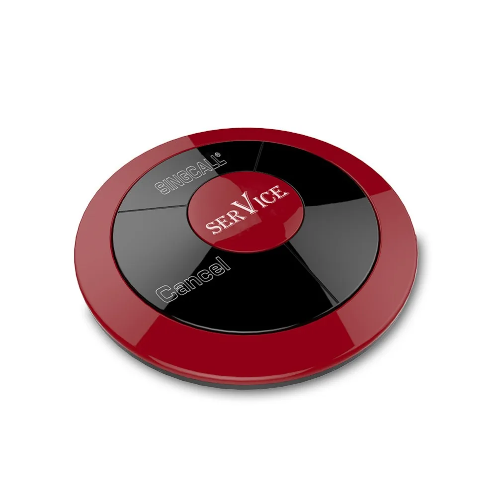 SINGCALL Calling System with Two Keys Waiter Call Button for Coffee Shop, Restaurant, Hotel, Paging System, APE320 Red Button
