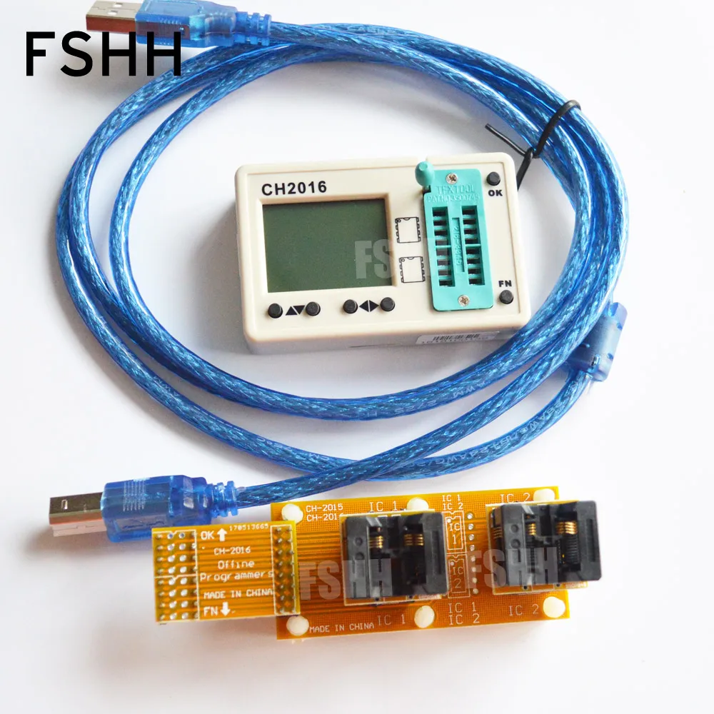SPI FLASH программатор CH2016 многоавтономный + 170mil SSOP8 тестовая розетка 1 drag 2