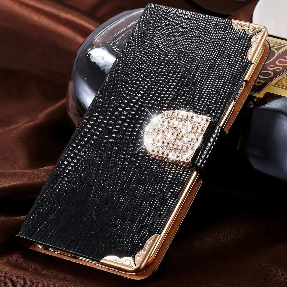 Black Kisscase чехол на айфон 8 7 6 7 Plus 5S SE 4S случае Блеск Алмазный Роскошные кожаный бумажник флип чехол на айфон 7 8 X случае чехол на айфон 7 8 чехол на айфон 6 5s со стразами - Цвет: Black