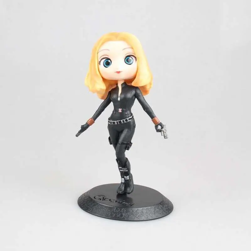 Qposkets Мститель League Edition фигурка большой глаз романы капитан черная овда 15 см ПВХ