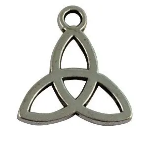 

280Pcs Tibetan Silver Color triangle knot charms A16268