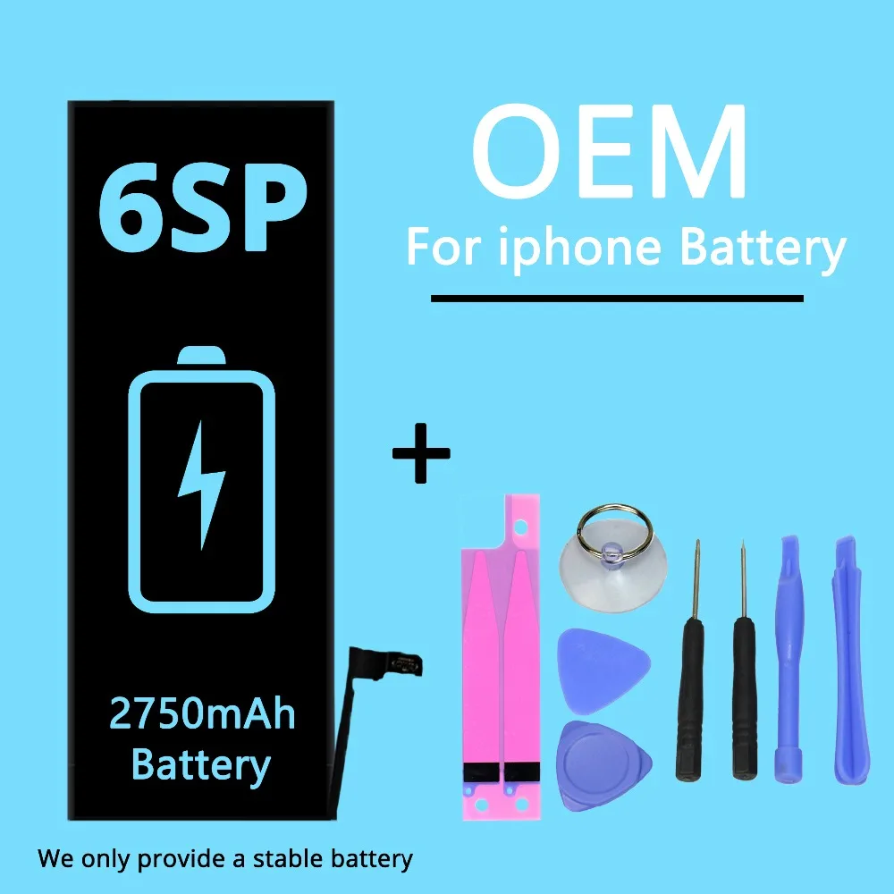 Новый 2750 mAh OEM Аккумулятор для iPhone 6 SPlus 6SP литиевая батарея 100% 0 цикл + инструмент