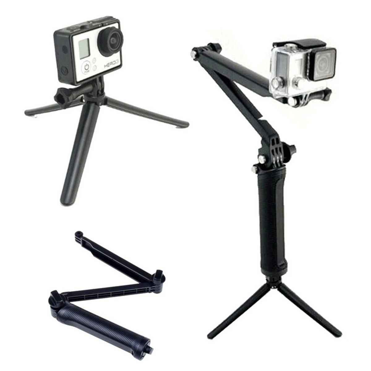 GoPro 3 полосный монопод с регулируемой подставкой и кронштейном портативная ручка