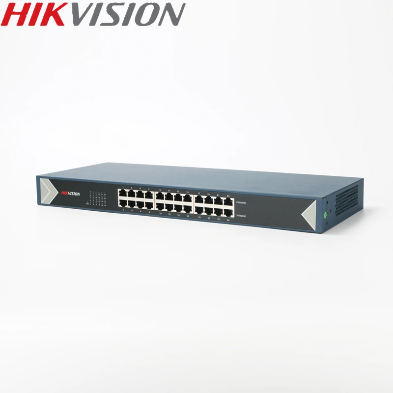 Гибкий неуправляемый переключатель Hikvision 24 порта 100/1000 Мбит/с адаптивный