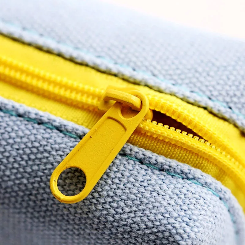 Большой Ёмкость мило холст сумочка для ручек и карандашей держатель котенка с