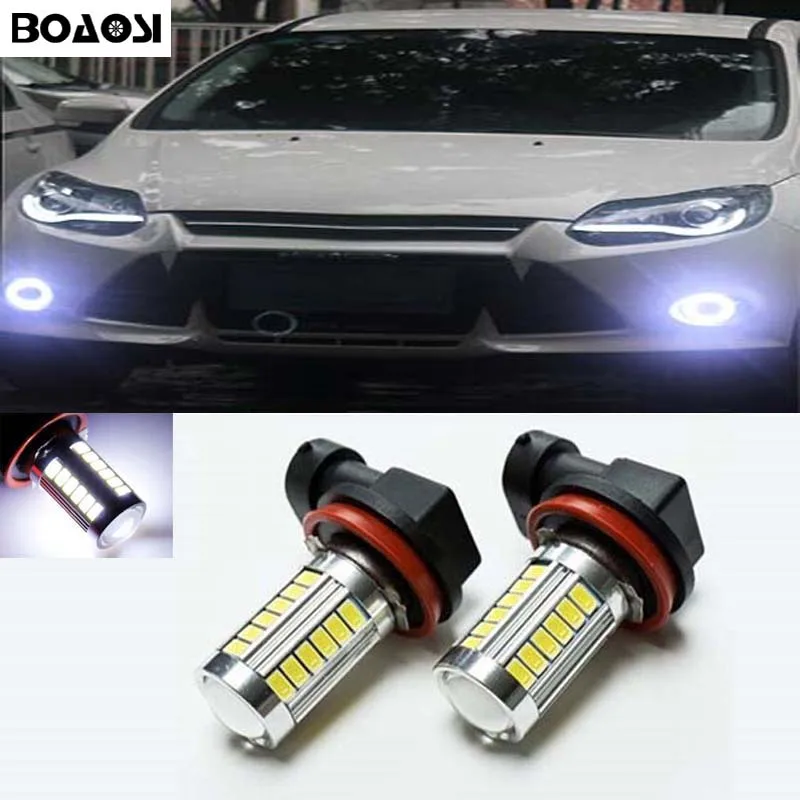 BOAOSI 2x H11 5630SMD светодиодный ная противотуманная фара лампа для FORD MONDEO MK3 MK4 C-MAX FOCUS 01 +